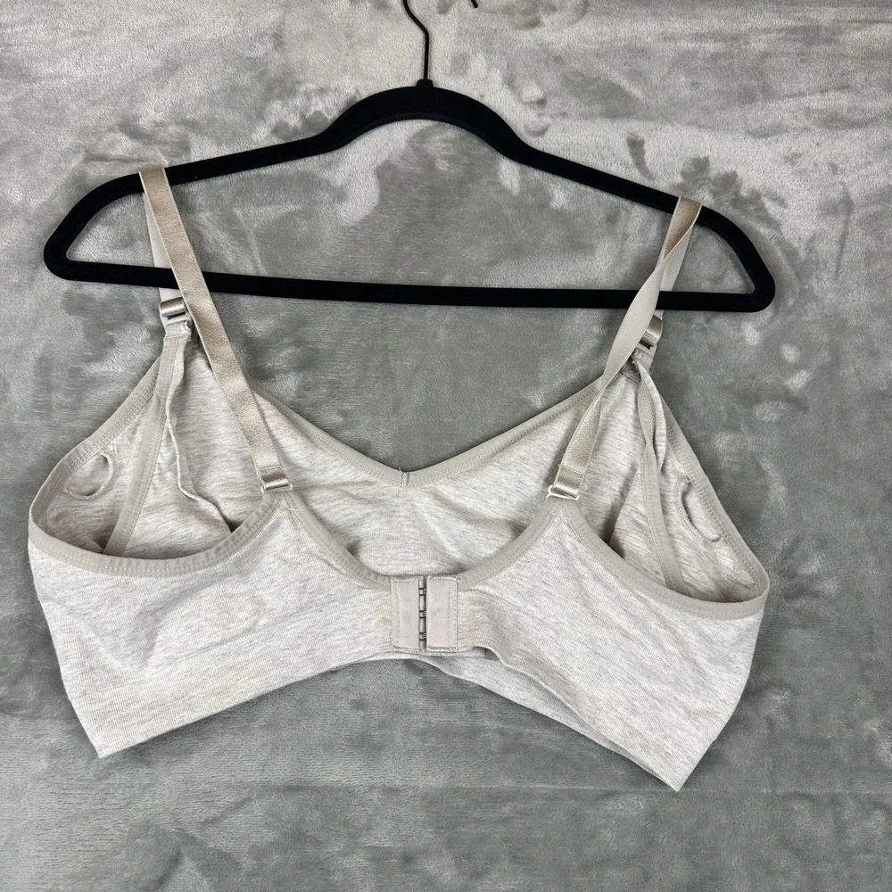 Seamless Nursing Bra Women's XL Heathered Gray